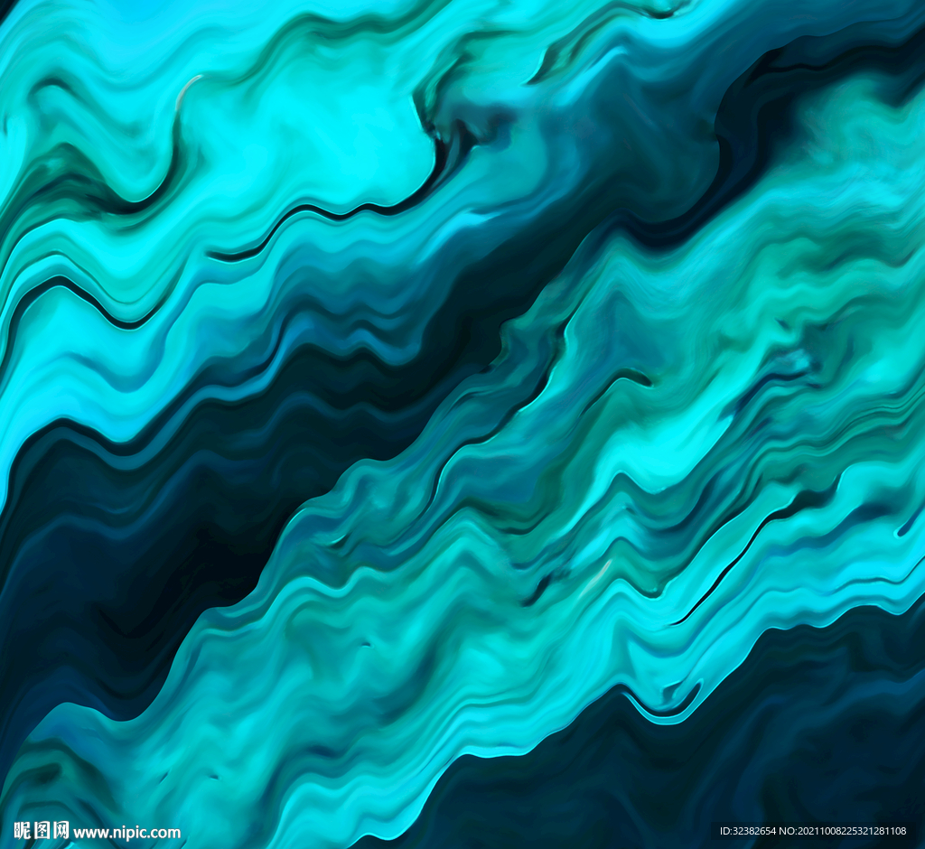 几何流体抽象画