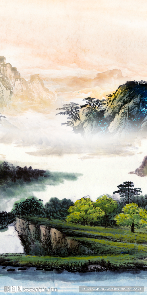 大气 风景玄关山水 TIF分层