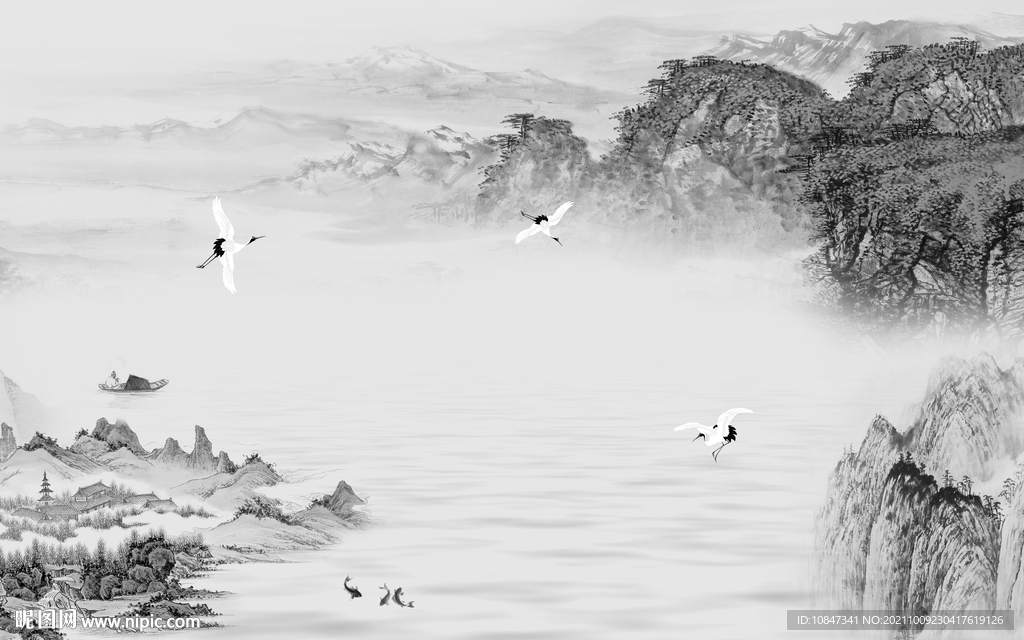 人气意境背景山水 TIF分层