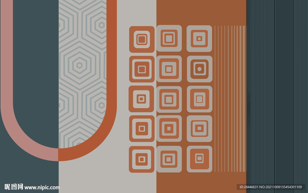 莫兰迪现代简约背景墙