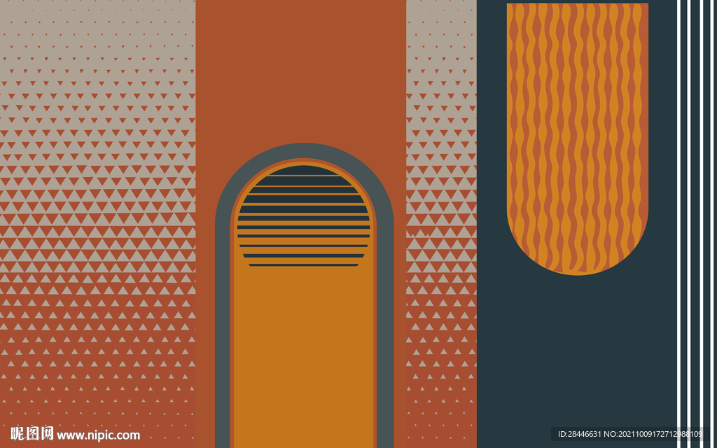 莫兰迪现代简约背景墙