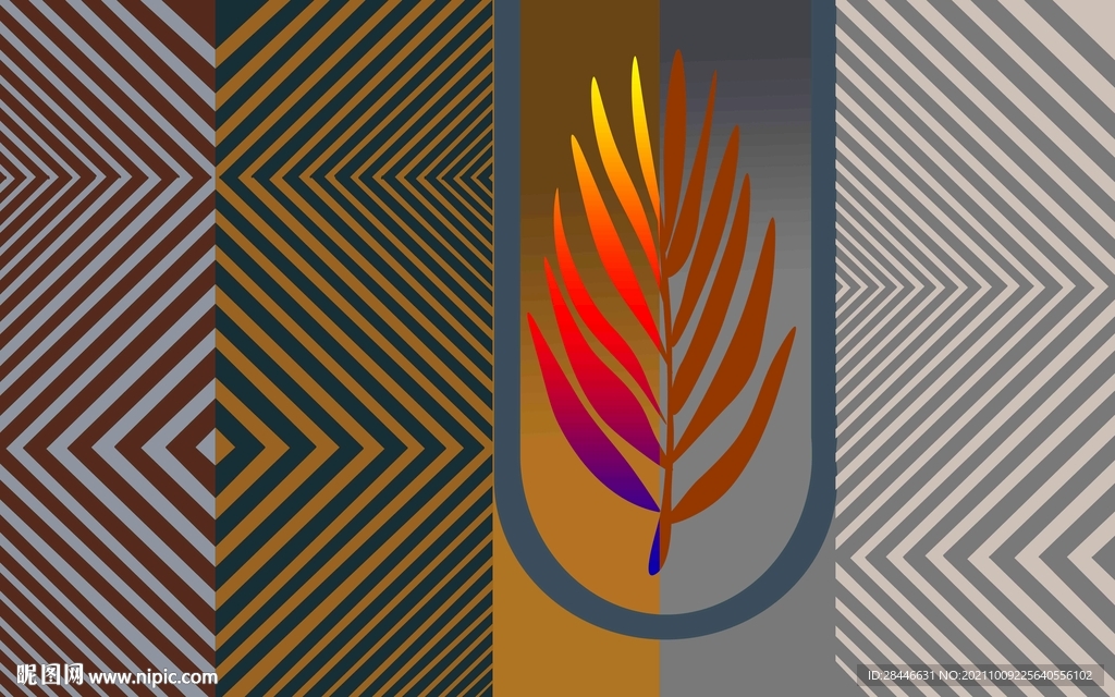 莫兰迪现代简约背景墙