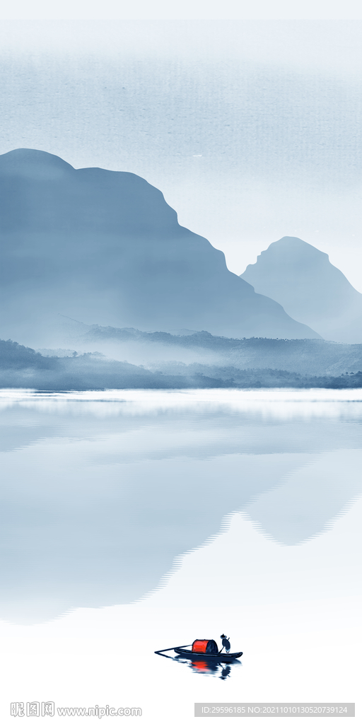 简约玄关背景 tif山水分层