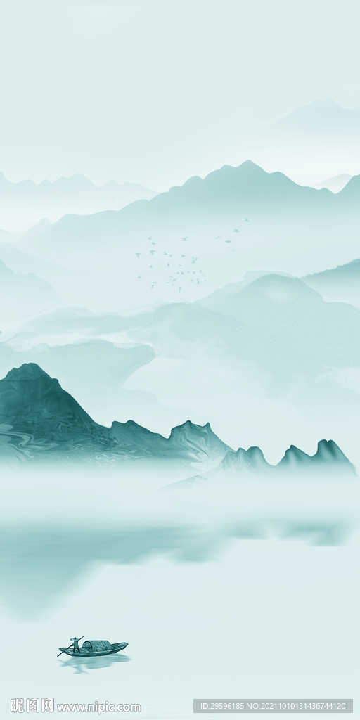 意境玄关新画 tif山水分层