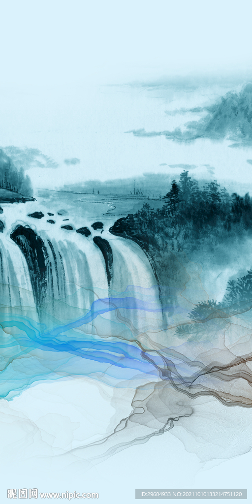 新款装饰画山水图 TIF分层