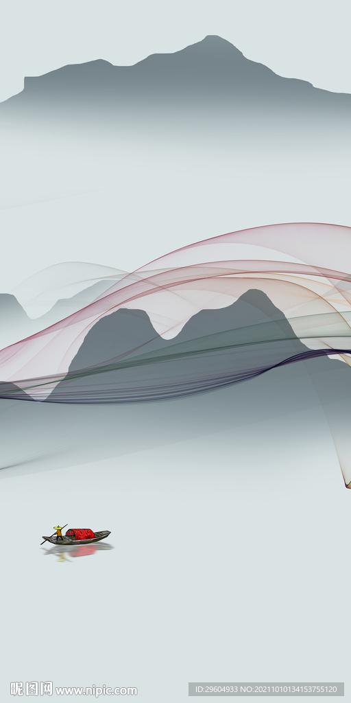人气 装饰画山水图 TIF分层