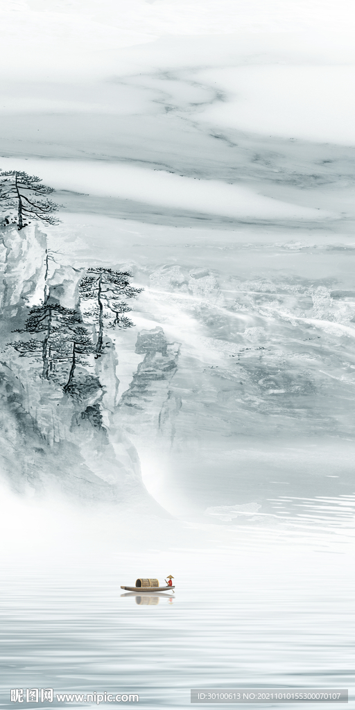 新款玄关山水新画 tif分层