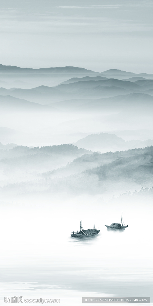 意境现代山水玄关 TIF分层