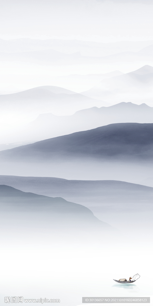 意境 高端山水玄关 TIF分层