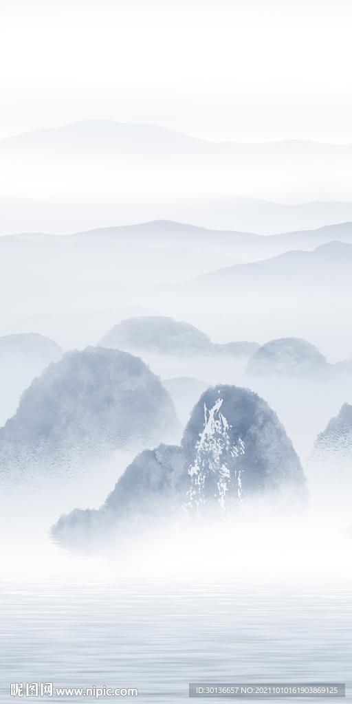 中式 高端山水玄关 TIF分层