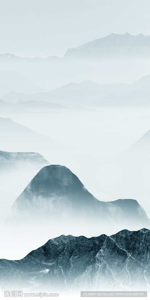 新中式山水最新玄关 TIF分层