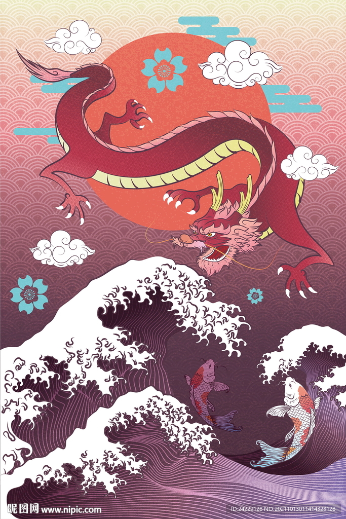 中国龙 国潮风装饰画