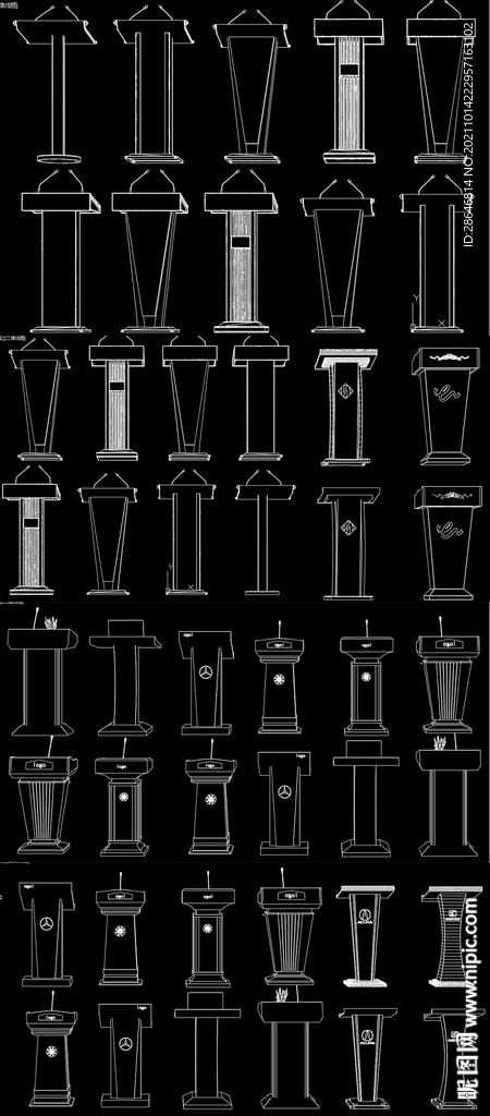 演讲台CAD图库