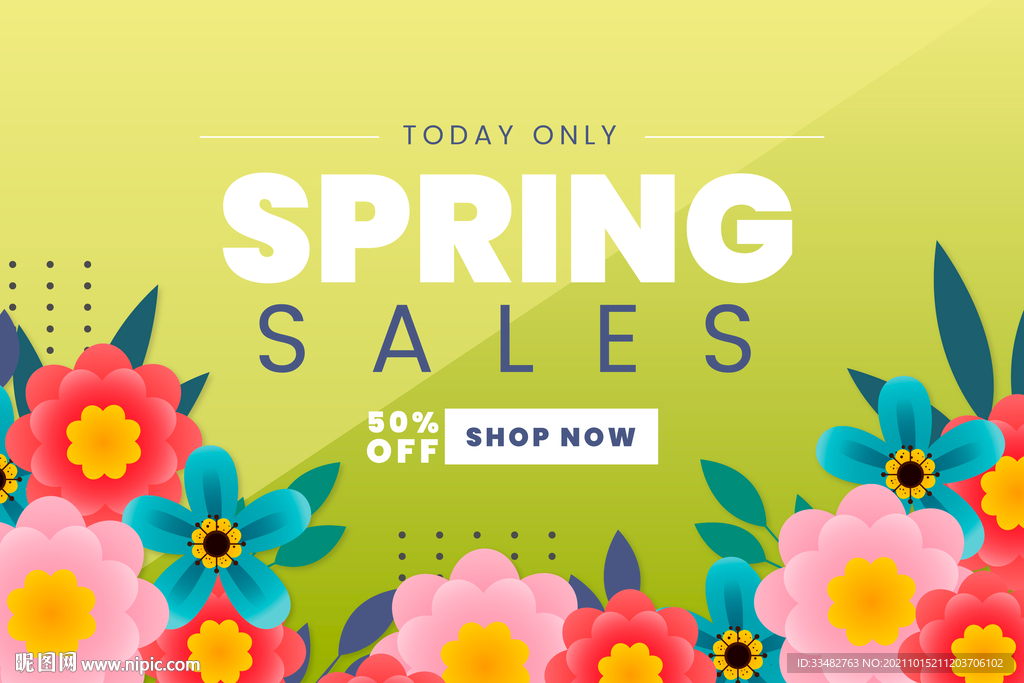 手绘商场促销海报