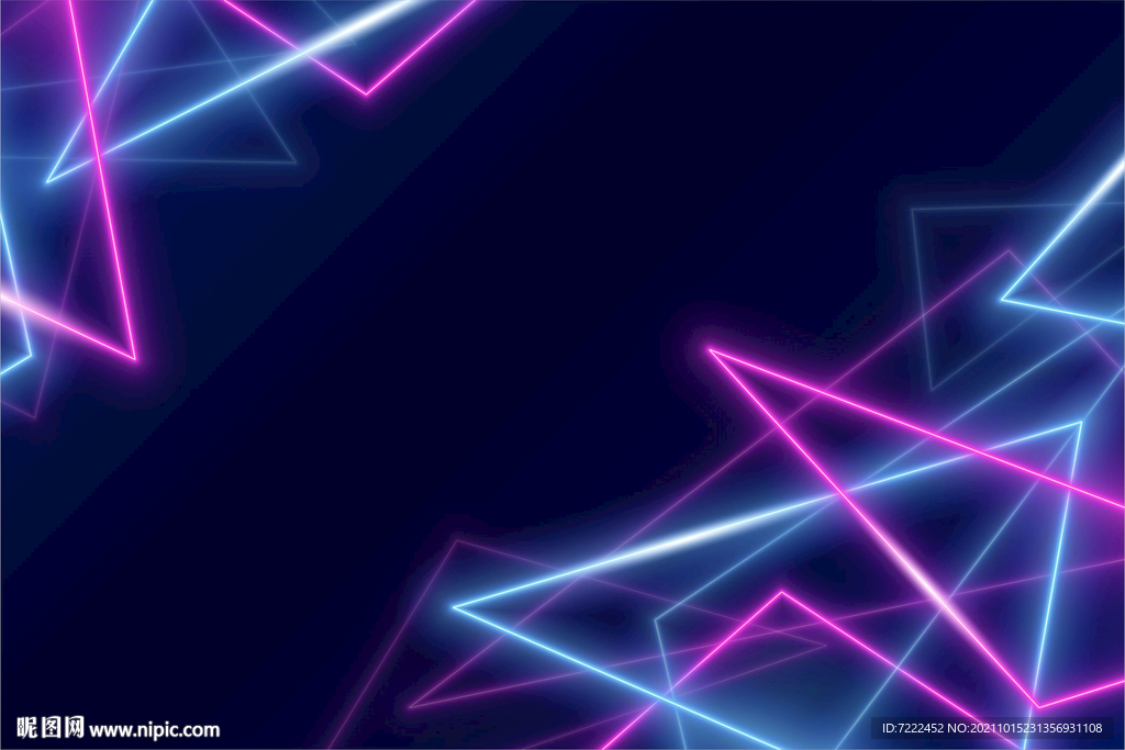 霓虹三角形背景