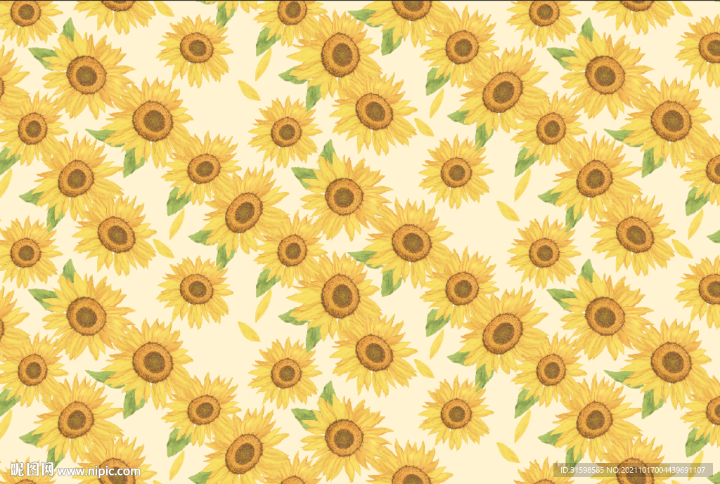 大牌数码印花 向日葵