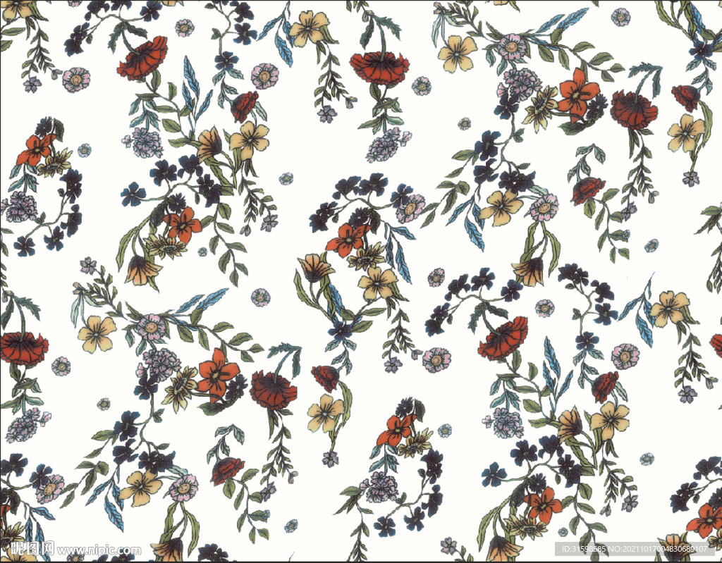 大牌 女装  手绘花 数码