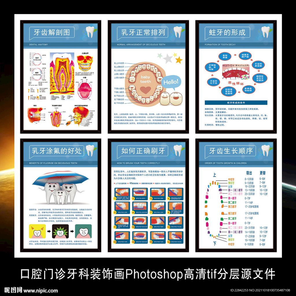 医院门诊口腔诊所牙科牙齿装饰画