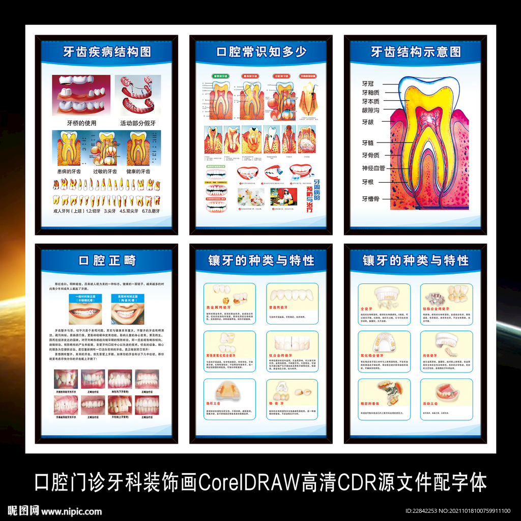 医院门诊口腔诊所牙科牙齿装饰画