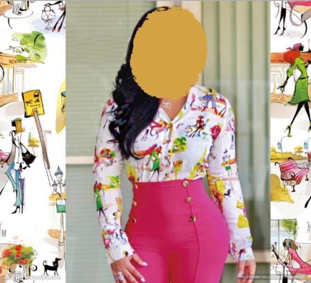 大牌卡通时尚美女