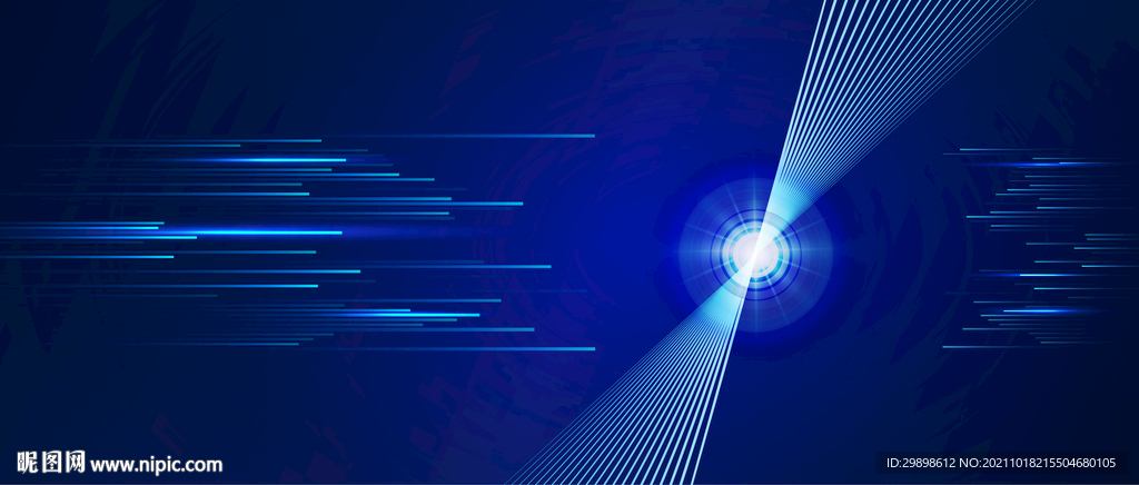 闪光线条大数据通讯蓝色科技背景