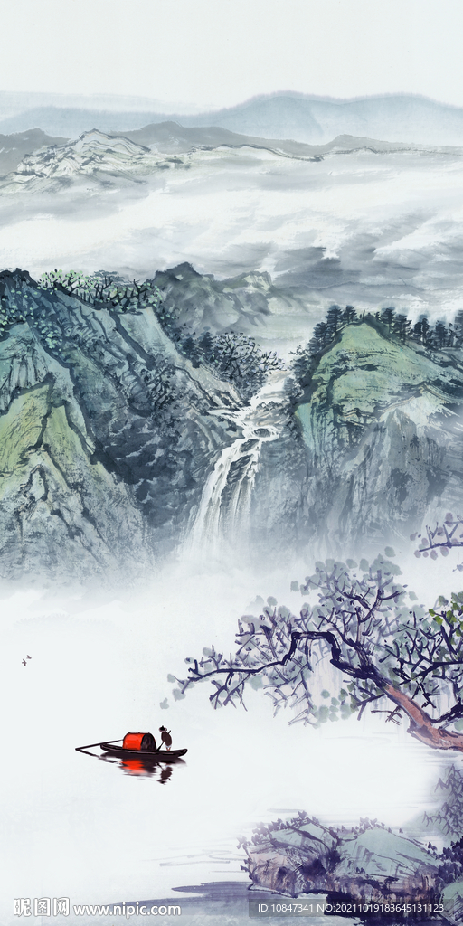 新款 中式玄关图 TIF分层画