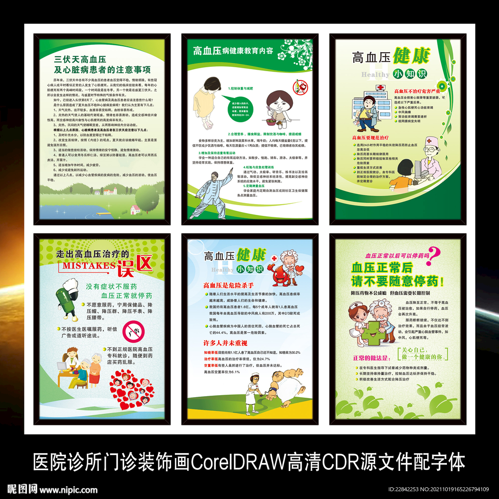 医院诊所卫生院门诊高血压装饰画