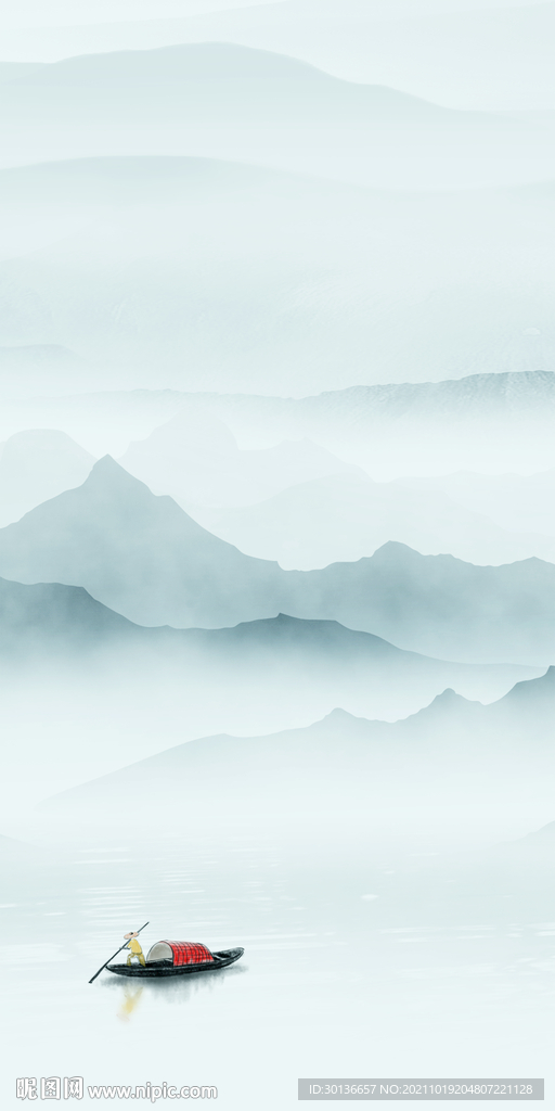 大气高端山水玄关 TIF分层