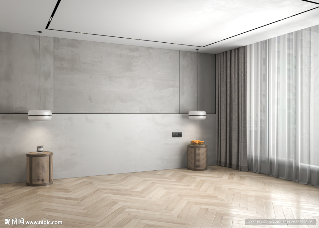 现代卧室场景家具空景