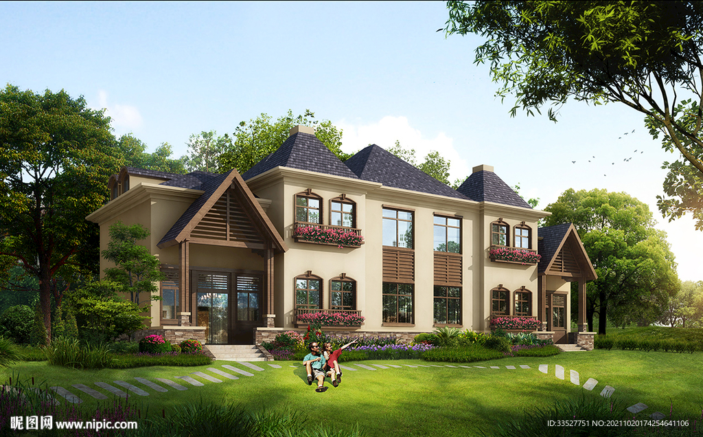 联排别墅建筑效果图