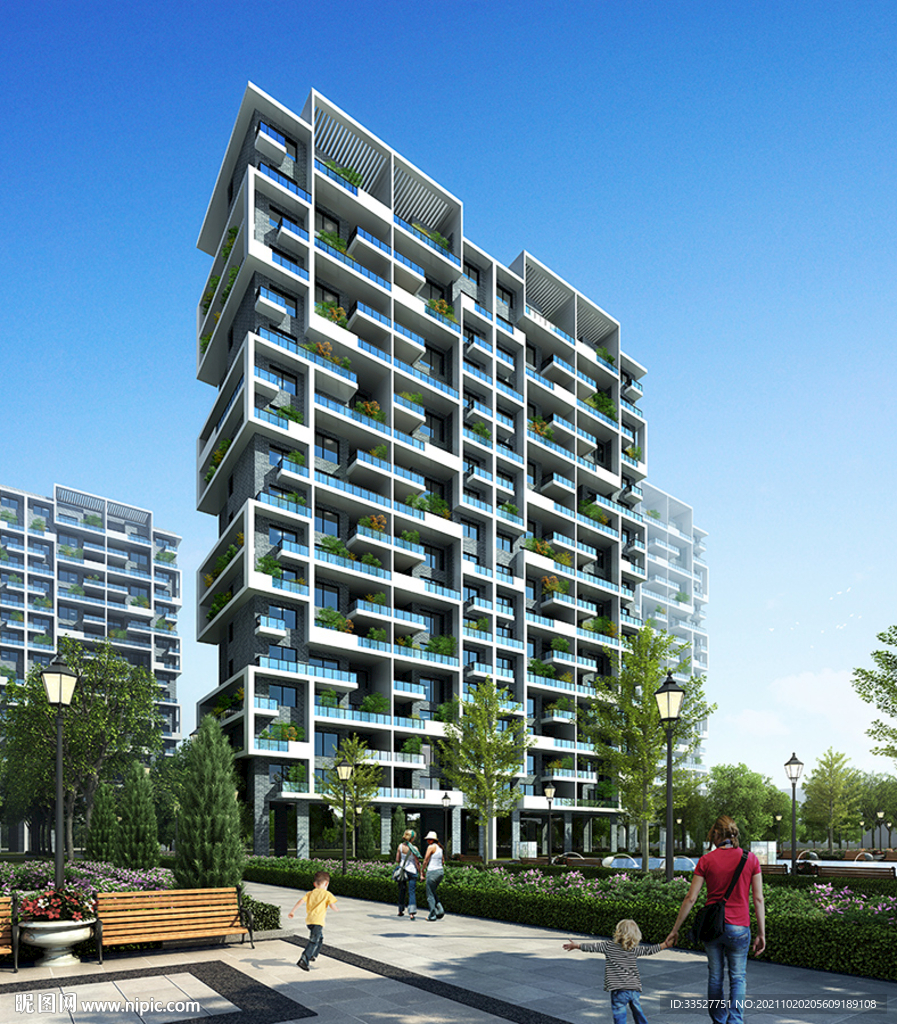 住宅透视效果图