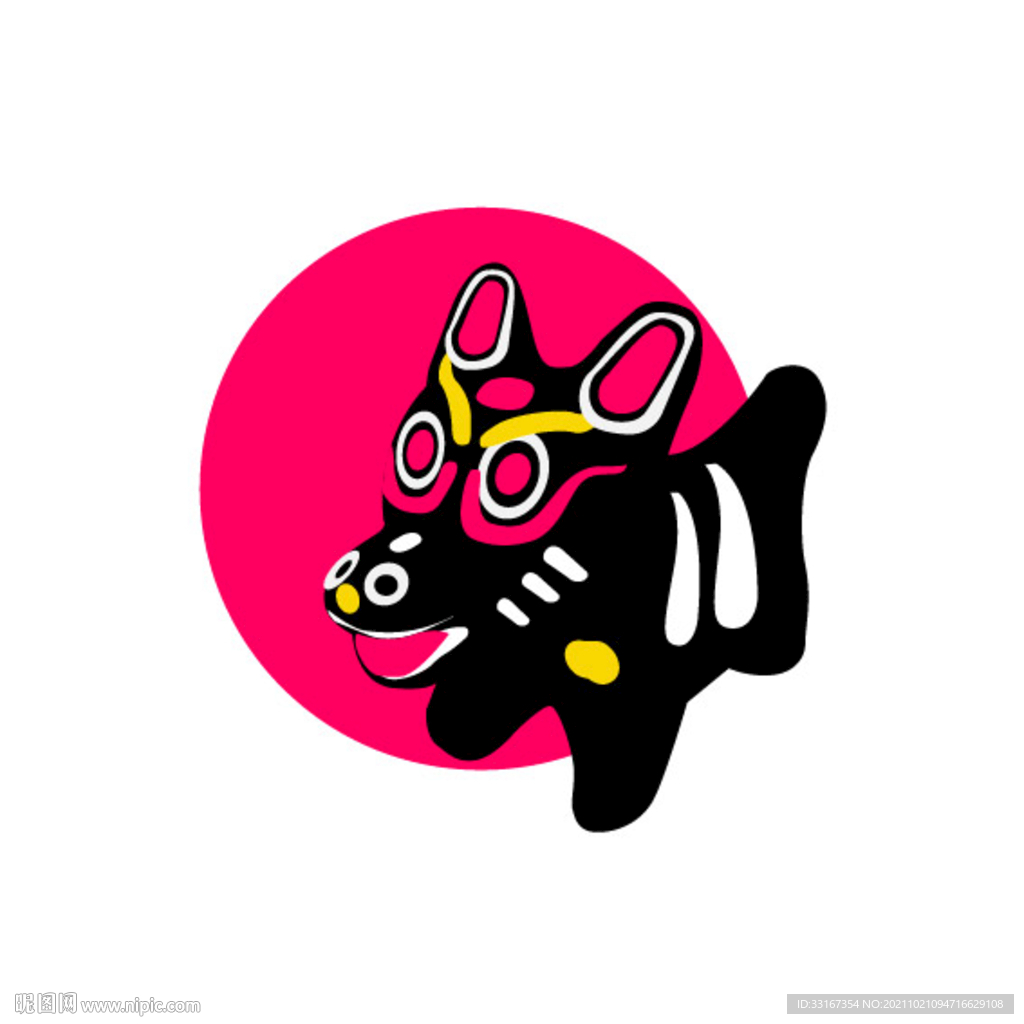 原创泥泥狗手绘矢量标识