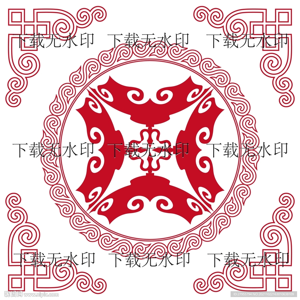 蒙古包图案矢量