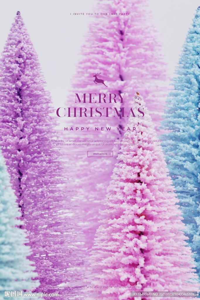 圣诞雪花主题海报