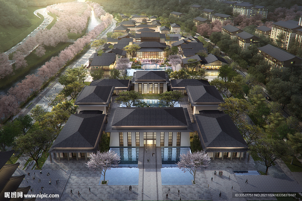 新中式文化旅游古镇度假酒店