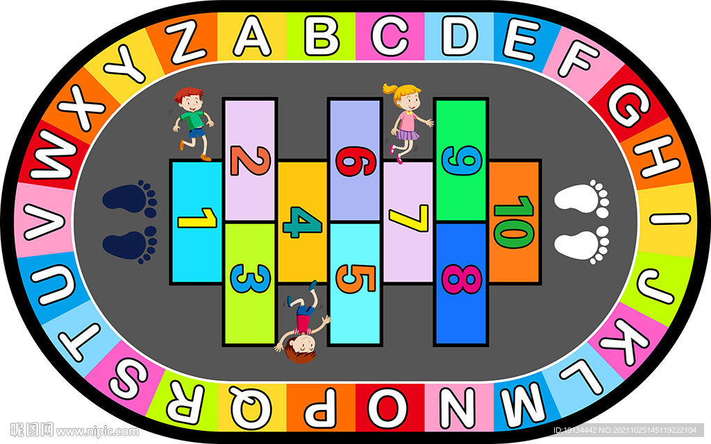 早教中心大型可爱卡通地毯