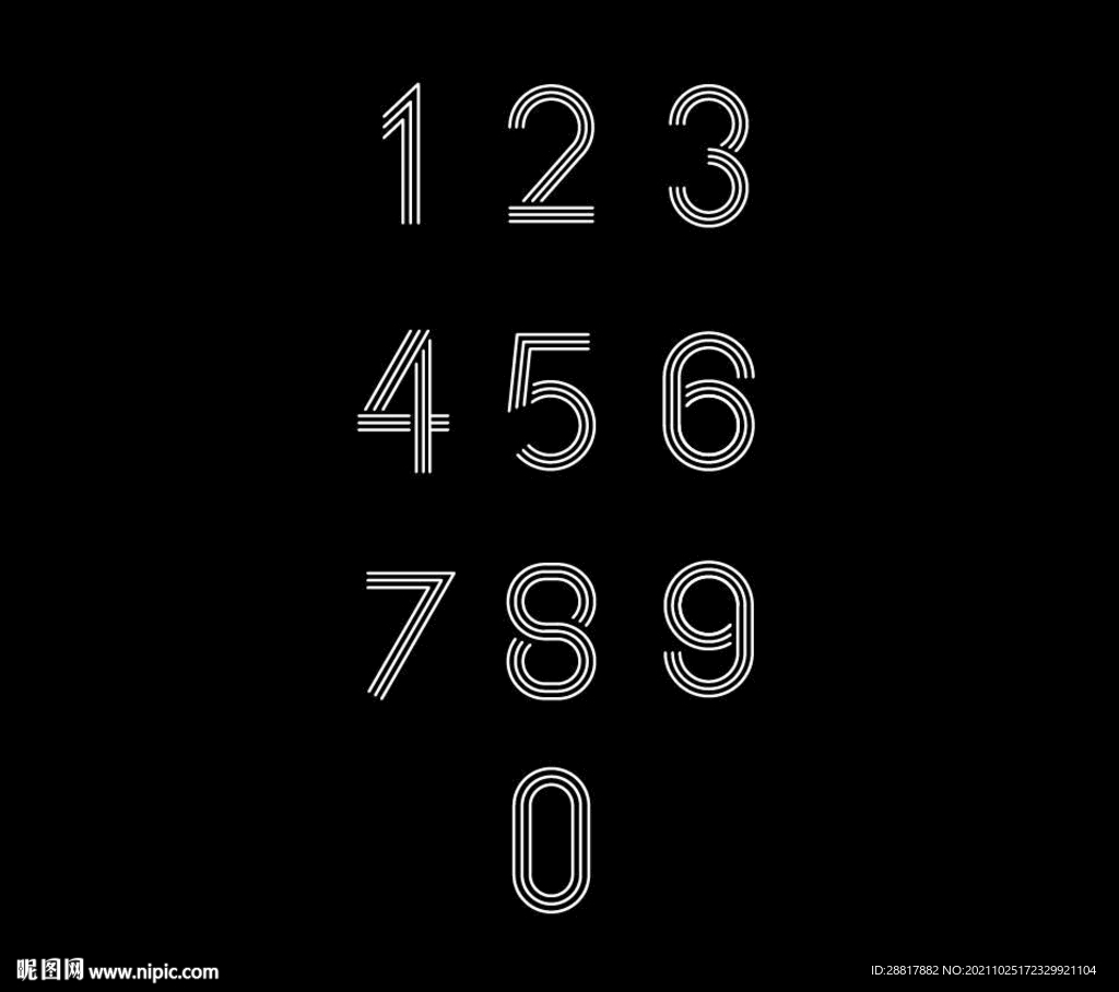 创意线条数字倒计时