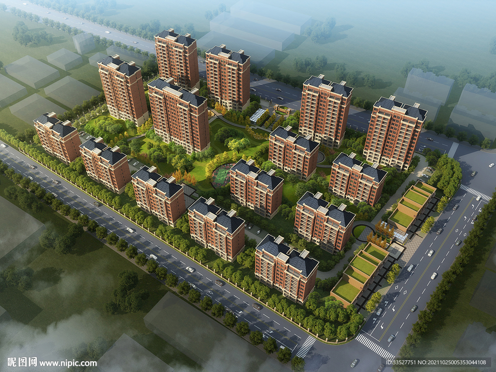 住宅小区鸟瞰图