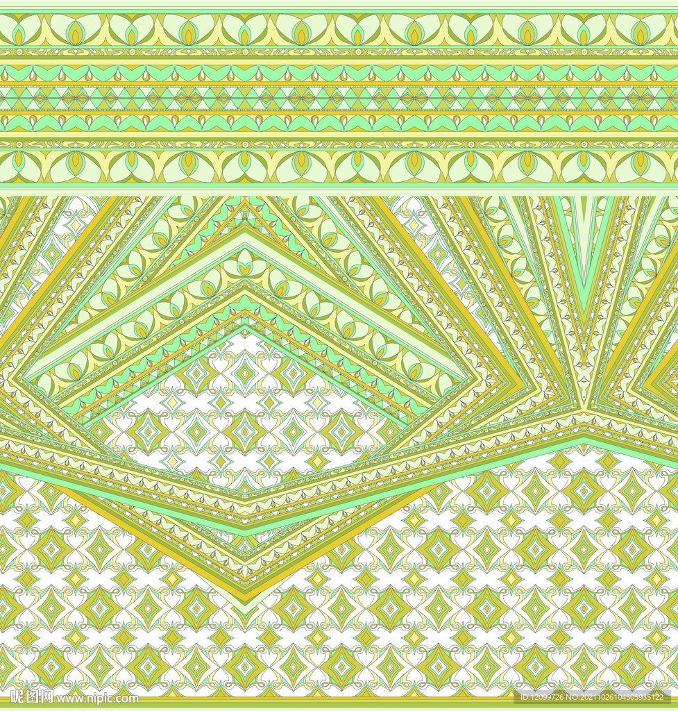 数码印花线条几何图案