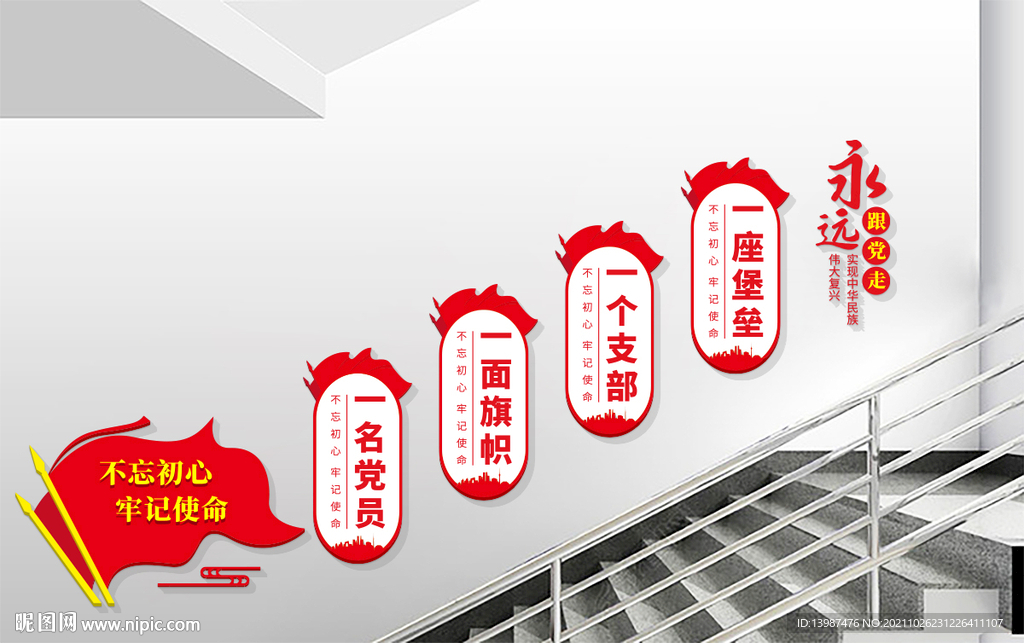 楼梯党建展板文化墙