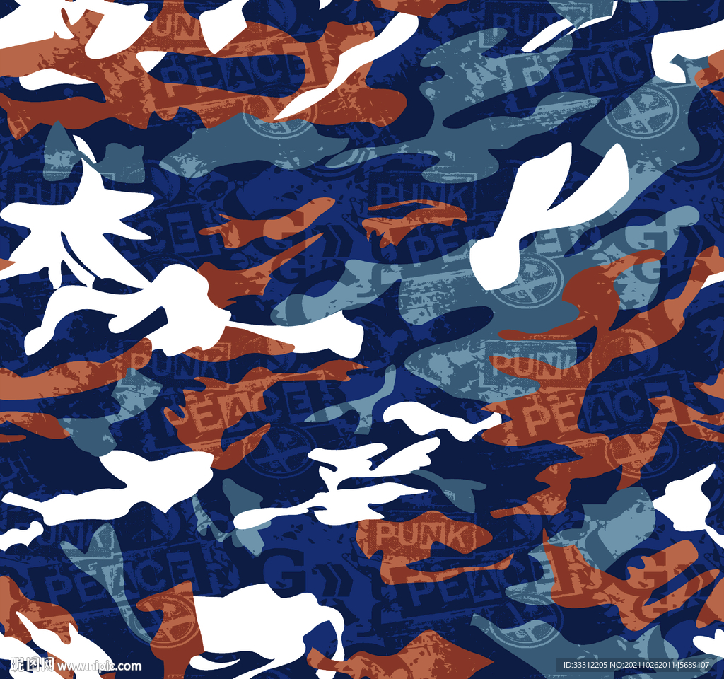 迷彩 几何图案 男装     