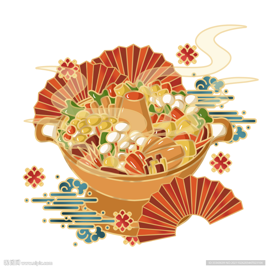 火锅插画