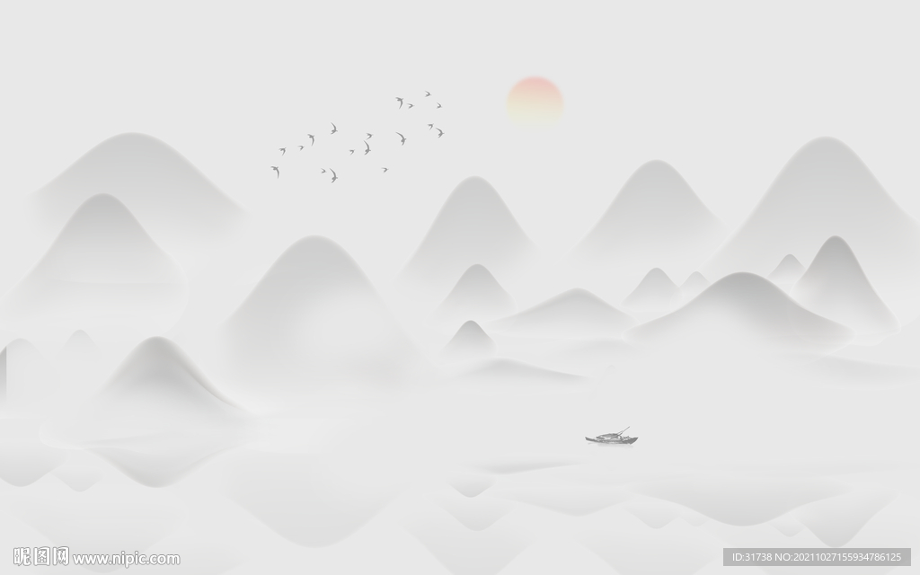 新中式山水装饰画