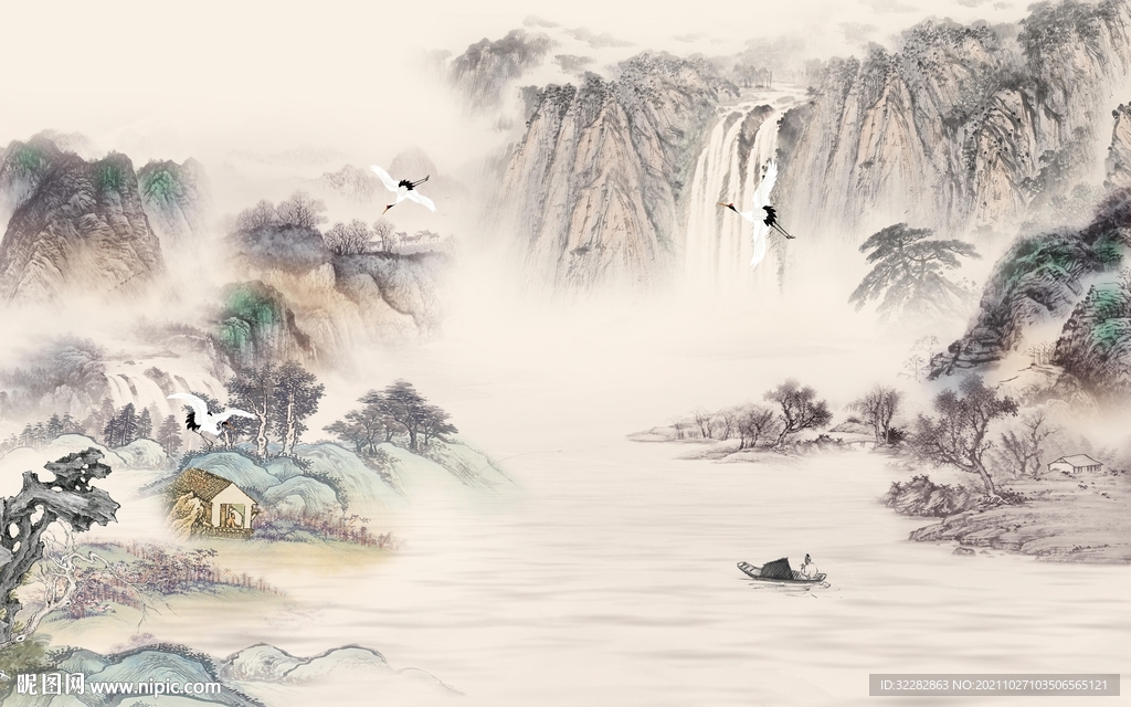 最新 意境背景山水 TIF分层