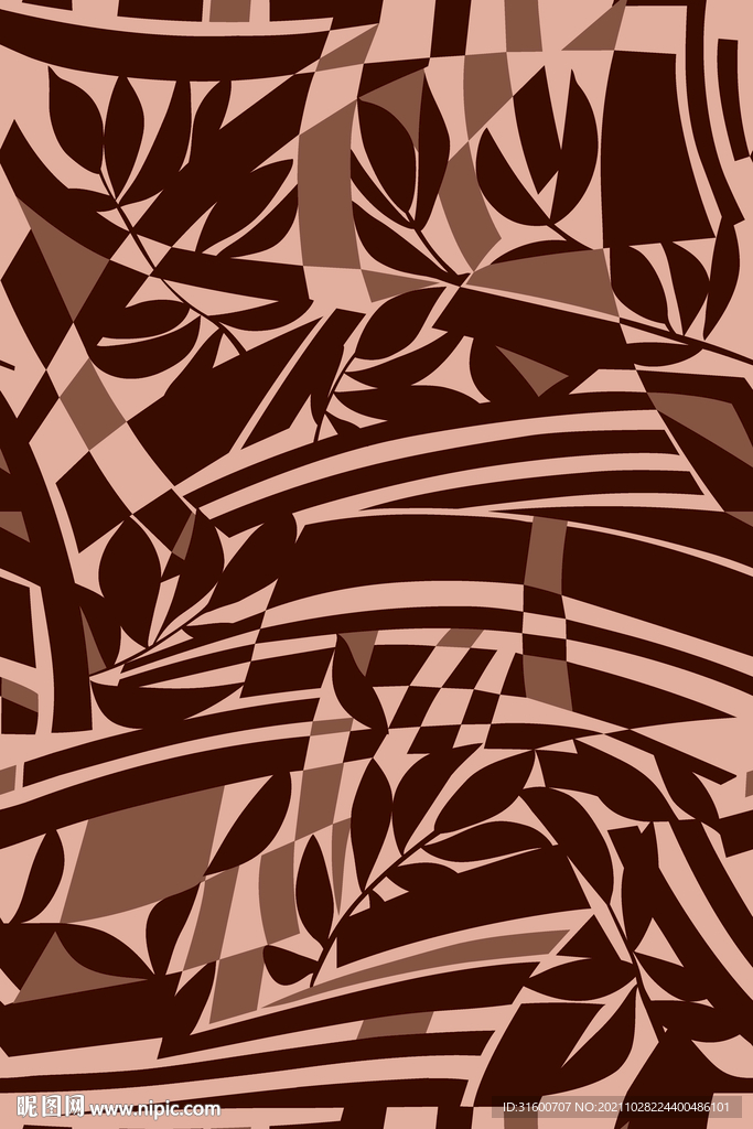 抽象几何色块花