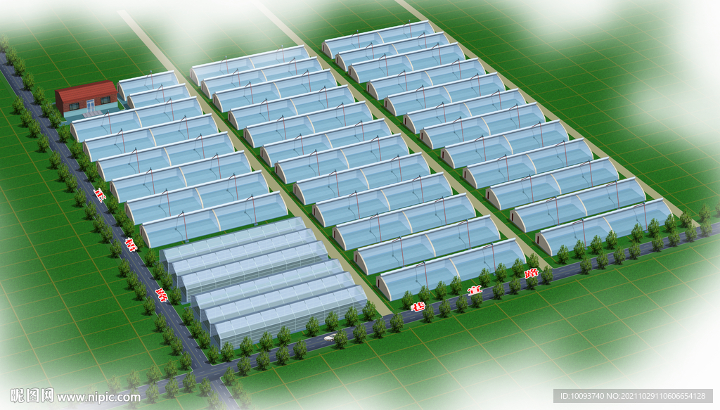 农业综合开发区鸟瞰图