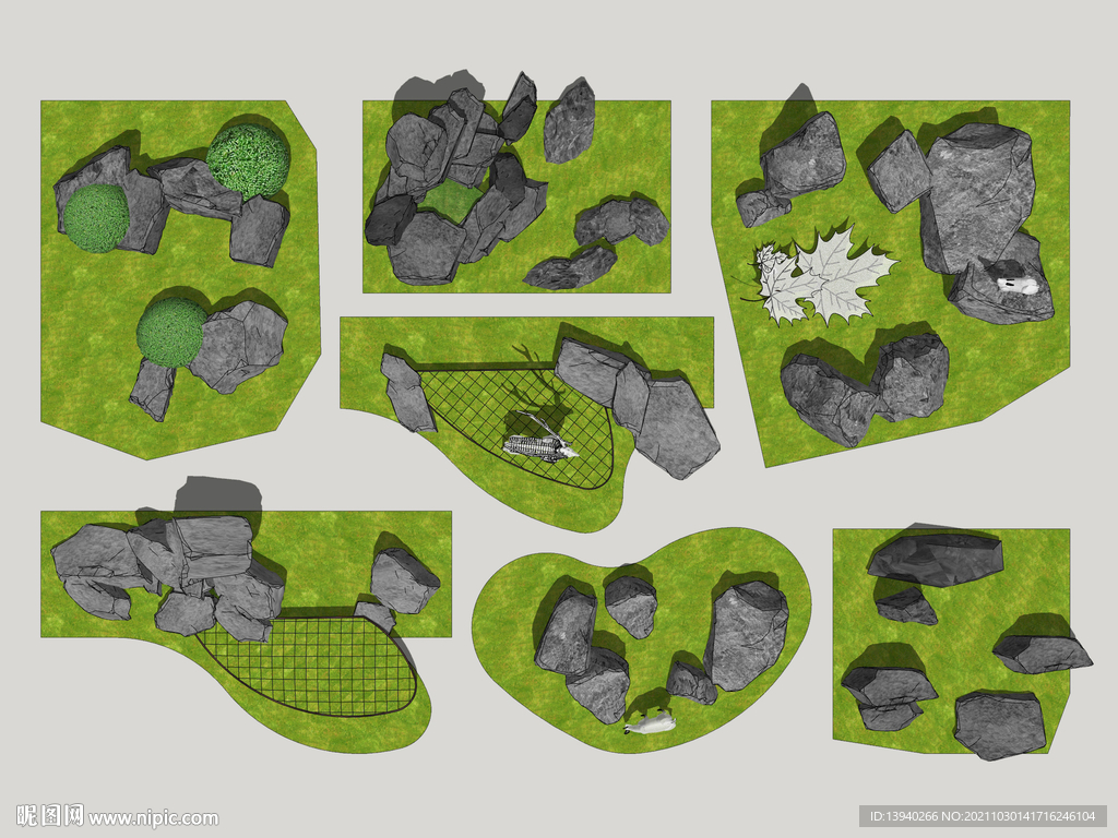 园林景观石组合