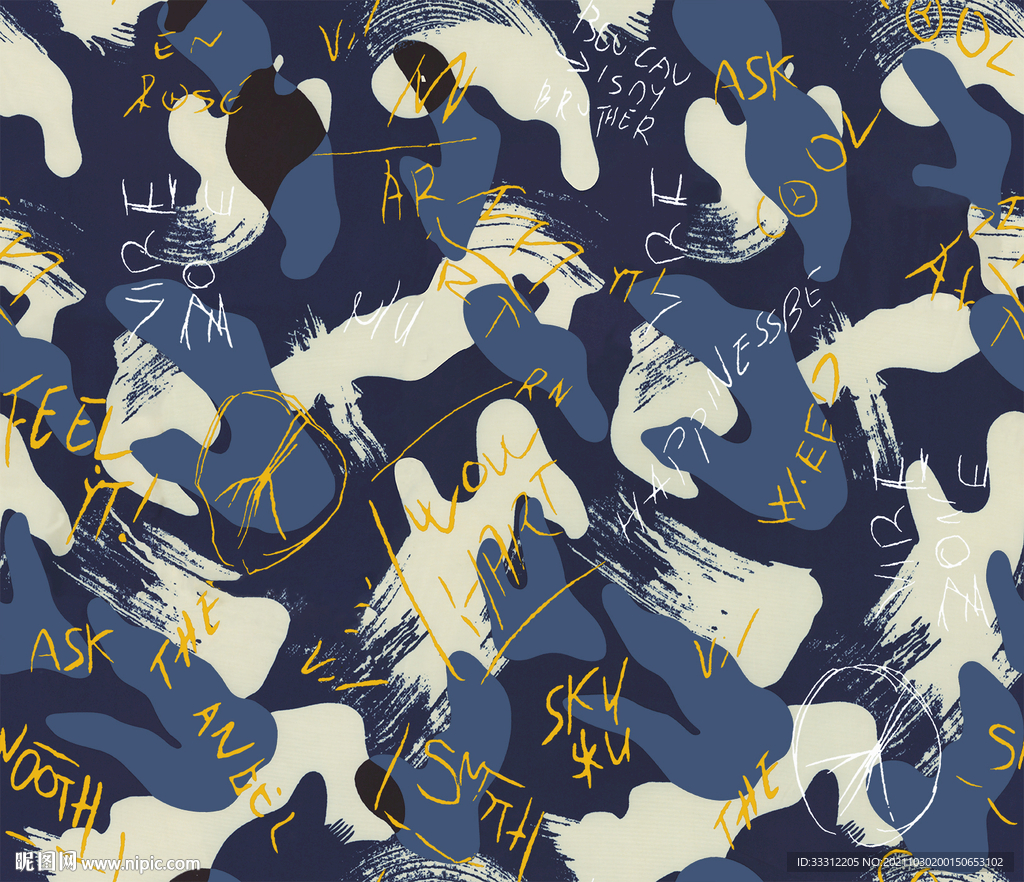 迷彩 几何图案 男装     