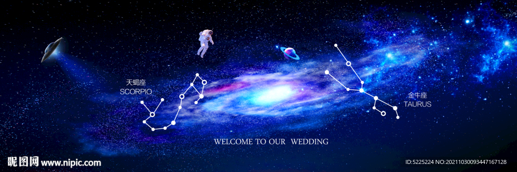 星座婚礼背景