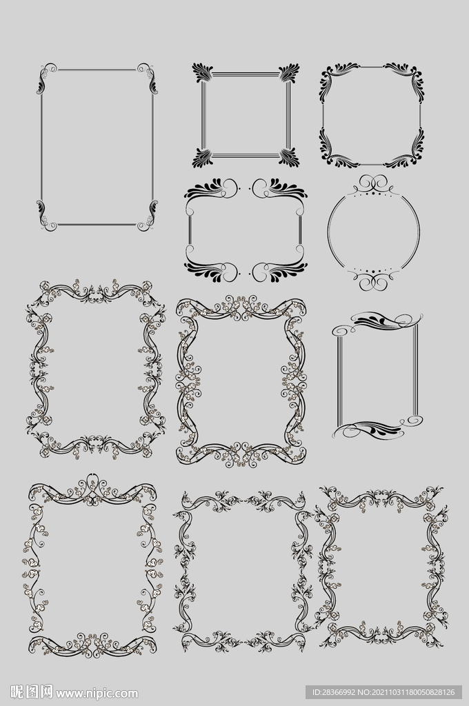 欧式装饰花纹边框